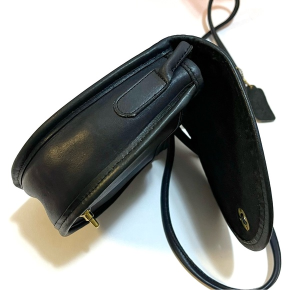 COACH 9825 Vintage Blue-Black Mini Bag Crossbody - 1980’s EUC - Picture 5 of 15